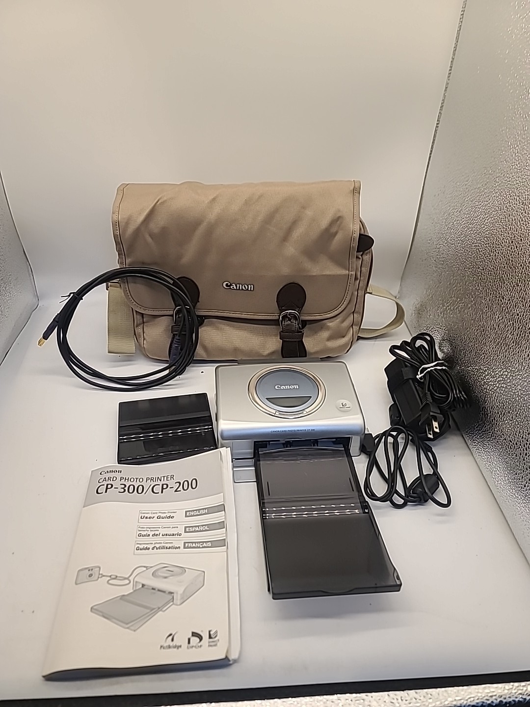 Canon CP-300/CP-200 Digital Card Photo Printer w/ Paper Adapter & Manual And Bag
