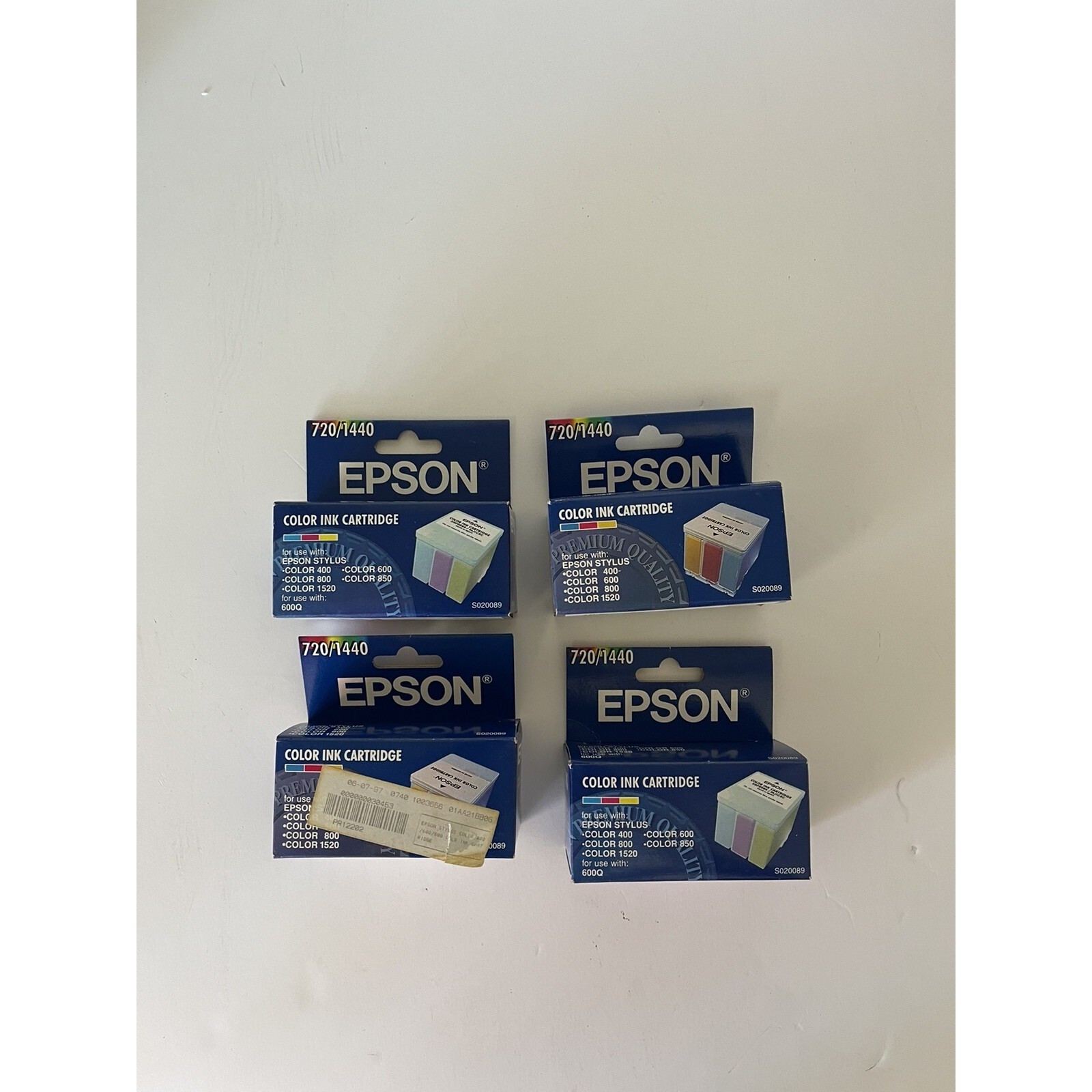 Epson Color Ink Cartridge 720/1440 lot of 4 See Pictures For Color Read Descr