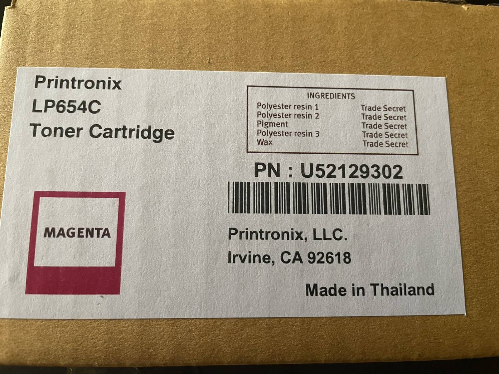 PRINTRONIX LP654C Toner Magenta 6K NEW OEM