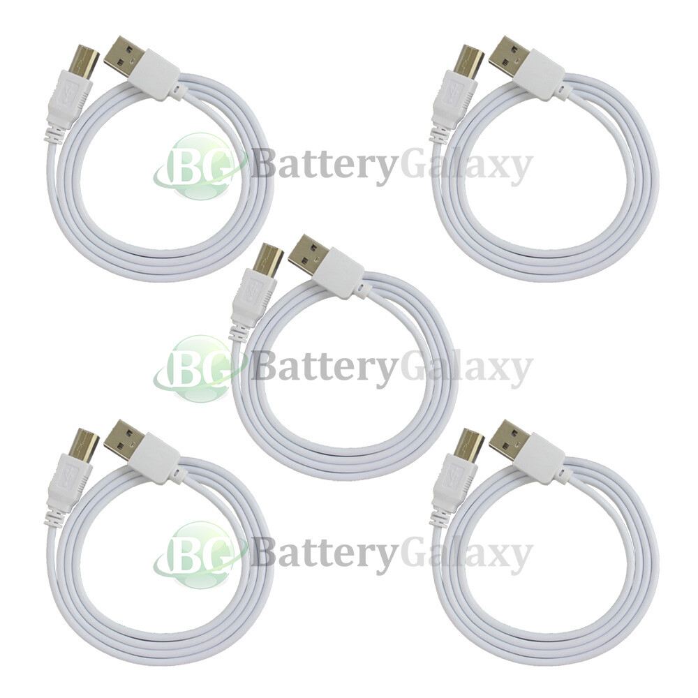5X 3ft USB2.0 A Male to B Male Printer Scanner Cable Cord HOT! (U2A1-B1-03WHT)