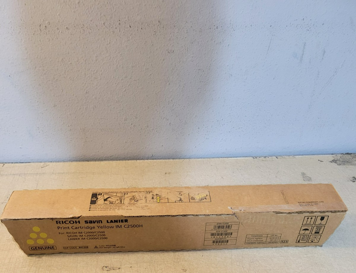 Ricoh IM C2500H 842308 Yellow High Yield Toner Cartridge Genuine New Sealed Box
