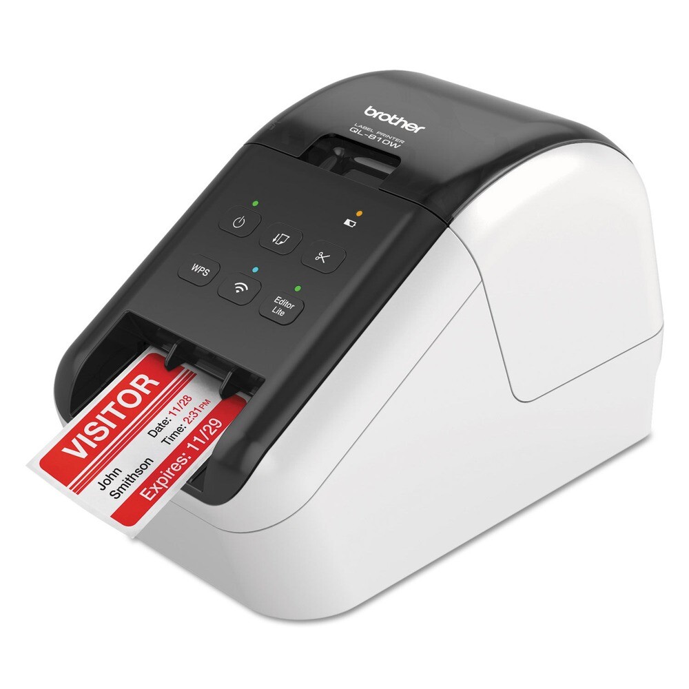 Brother QL810W 5″x9.38″x6 110″ Labels/min Print Spd Ultra-Fast Label Printer New