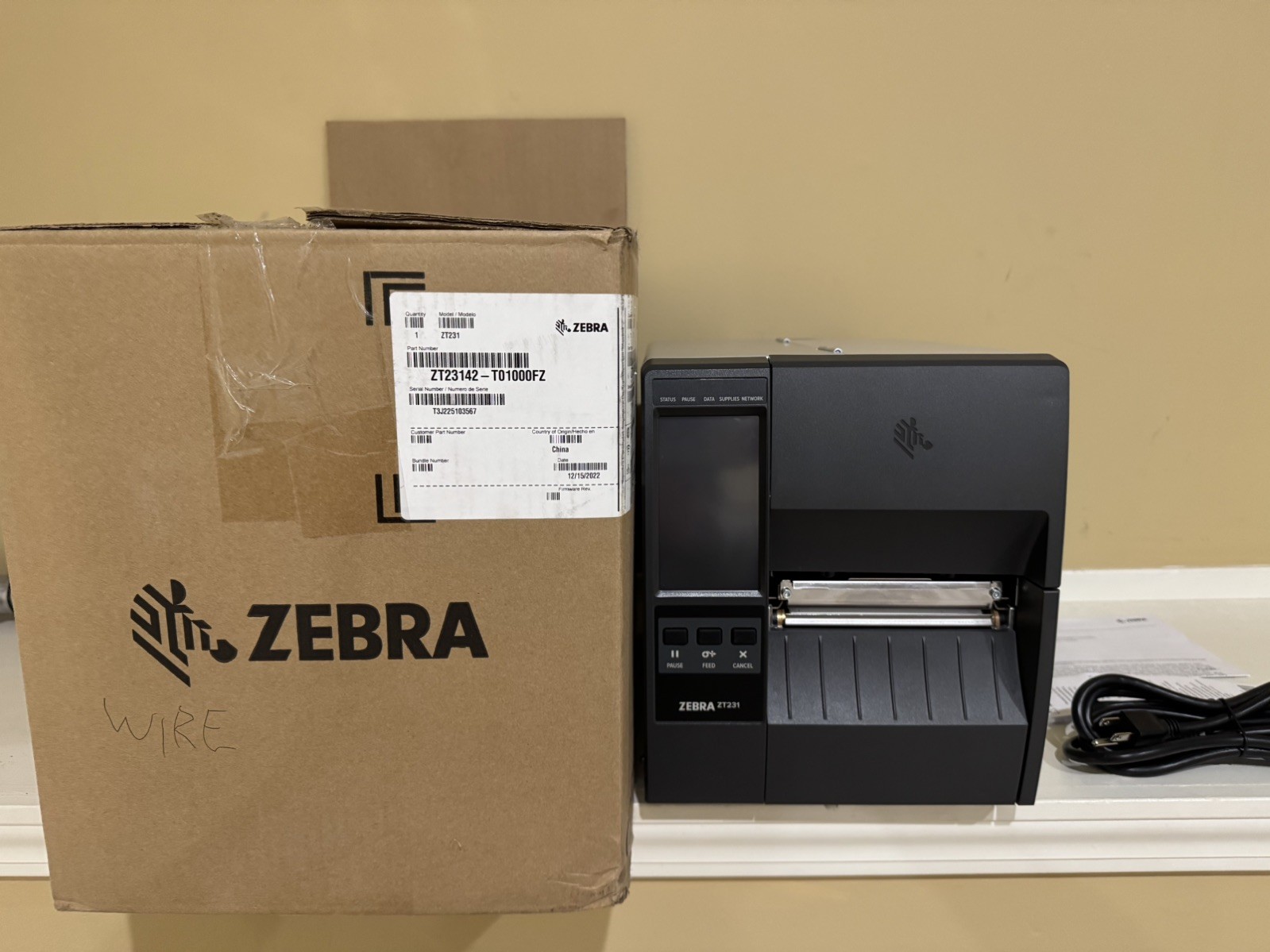 Zebra ZT231 Barcode Thermal Transfer Label Printer, 203 dpi – ZT23142-T01000FZ