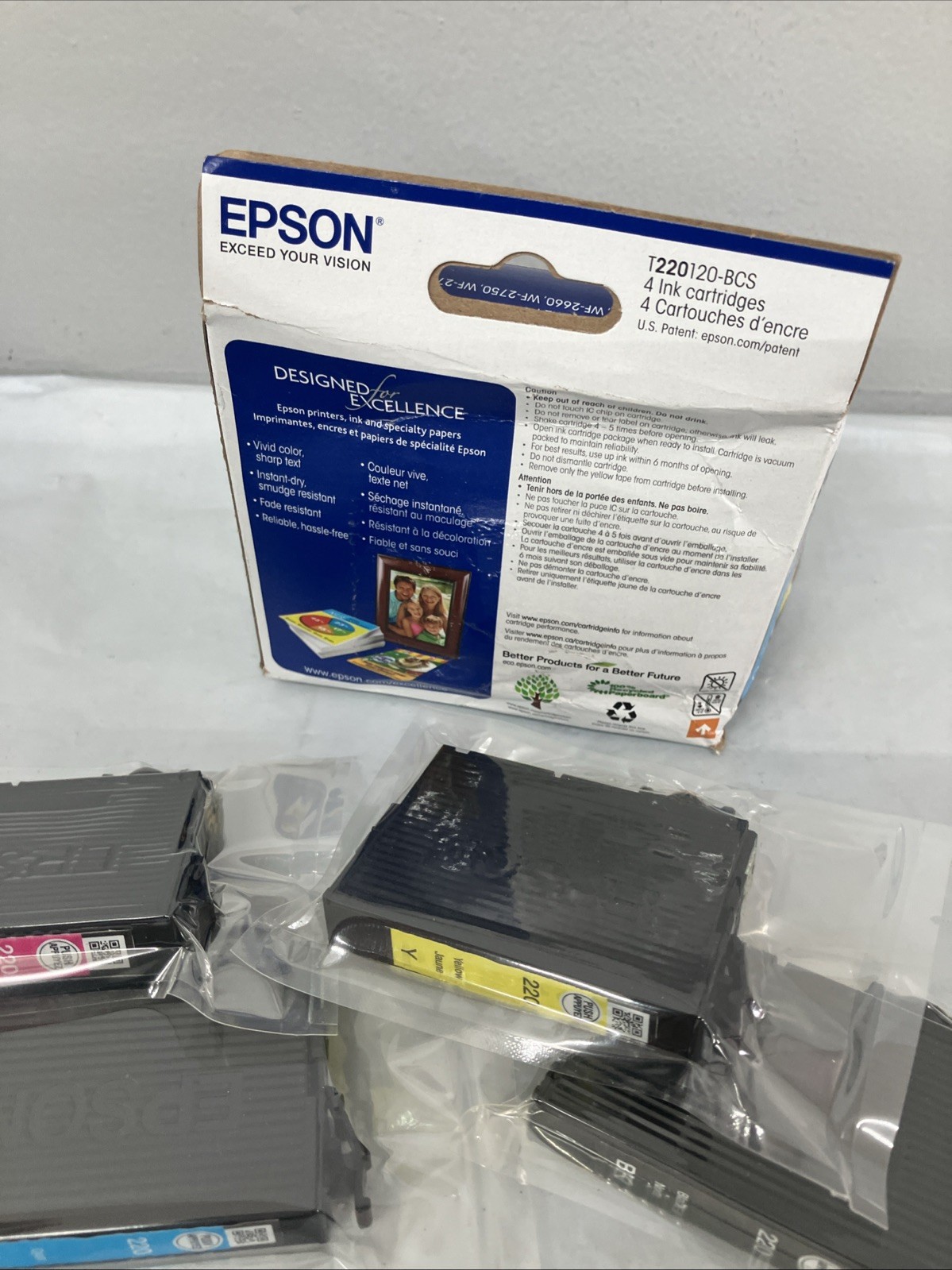Epson 220 DURABrite Ultra Ink Cartridges Black & Color Multi-Pack Exp 01/2028