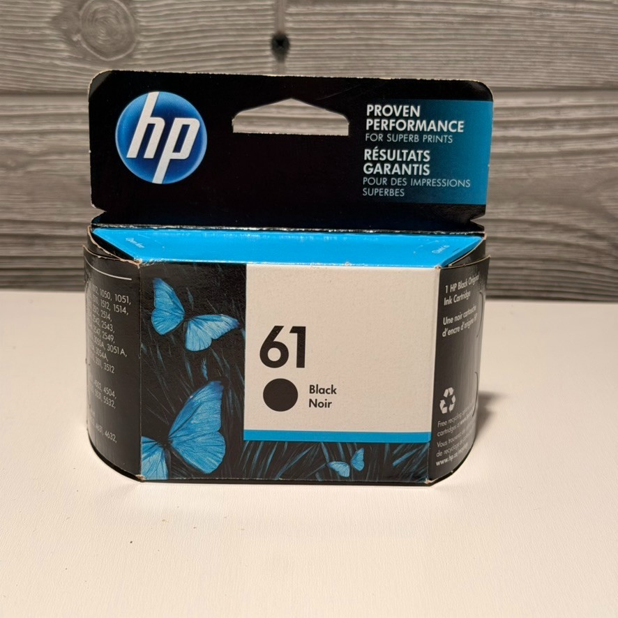 HP 61 Black Ink Cartridge – Genuine Original HP – Expired Dec 2018 – NEW