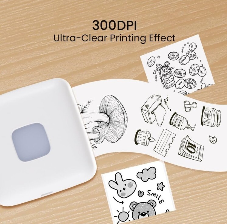 Vretti Portable Thermal Printer TP6 Bluetooth Mini Pocket Printer Andriod/IPhone