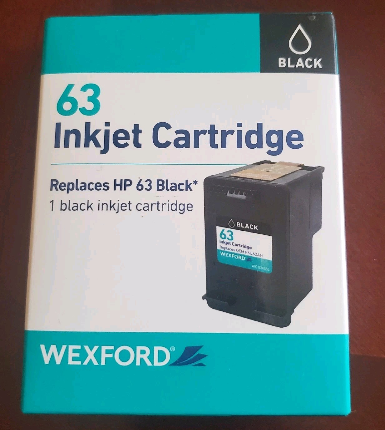 Wexford Black Ink Cartridge Compatible with HP 63 F6U62AN DeskJet Envy OfficeJet