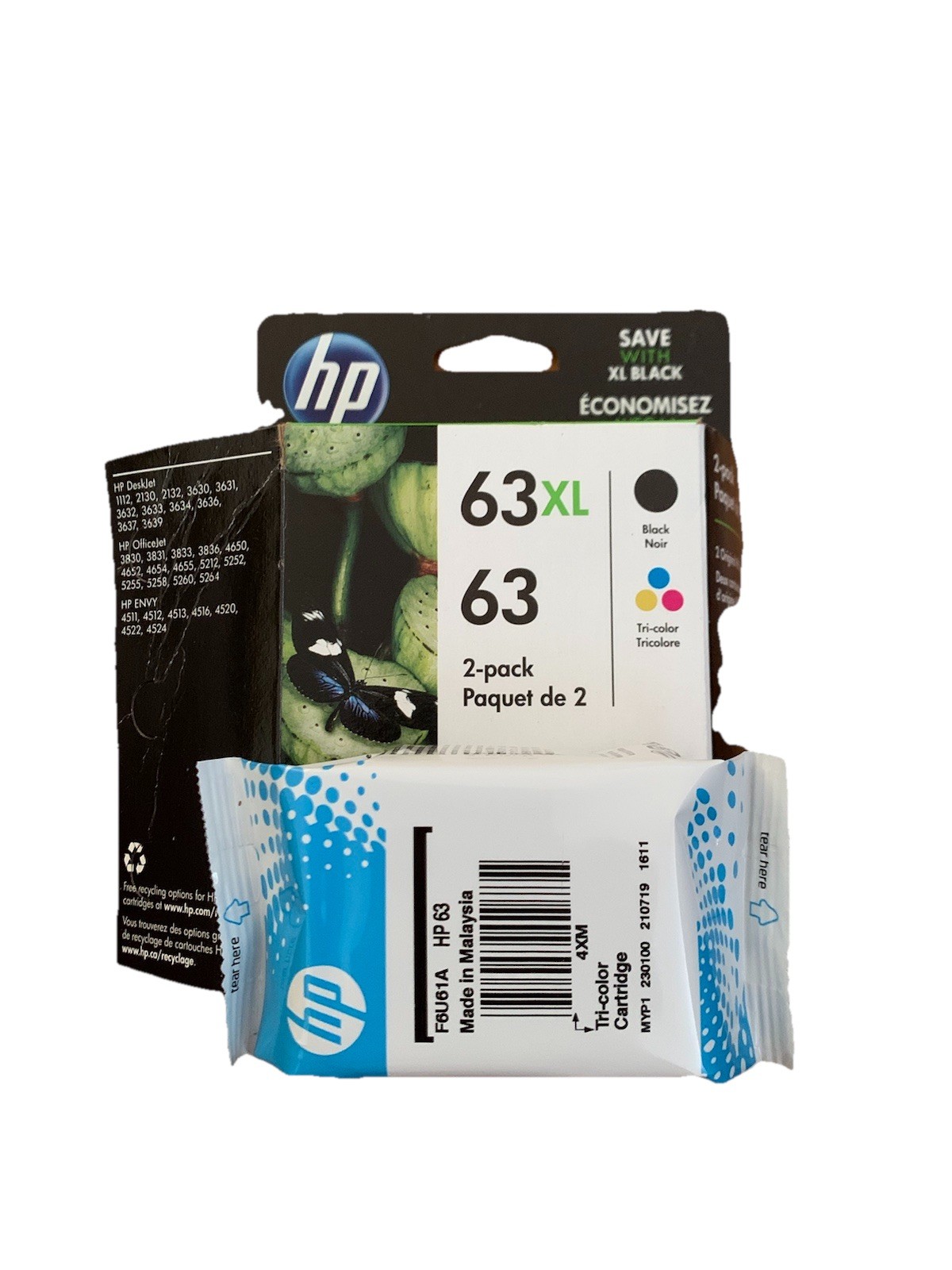 HP 63XL 63 Tri-Color Ink Cartridge ONLY Expires July 2023