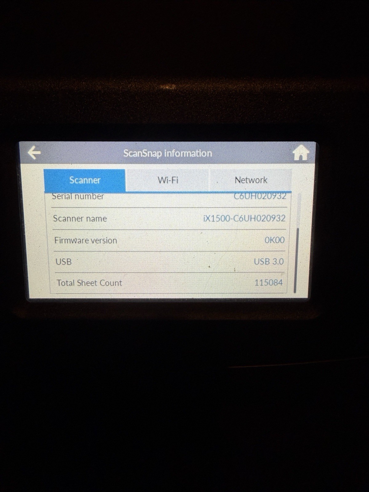 Fujitsu ScanSnap iX1500 Touchscreen Color Duplex Document Scanner Wireless USB