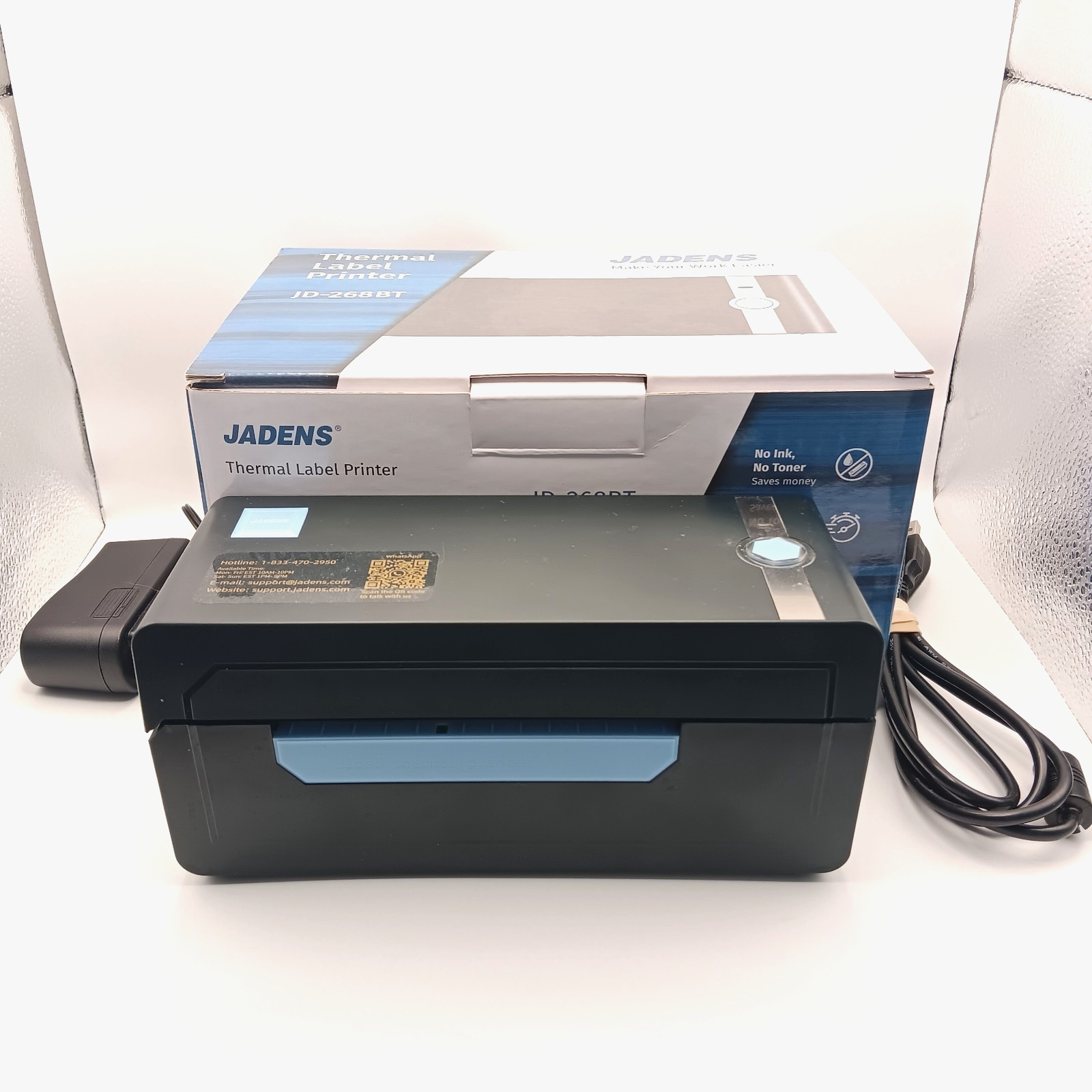 Jadens JD-268BT Thermal Label Printer Powers On (For Parts)