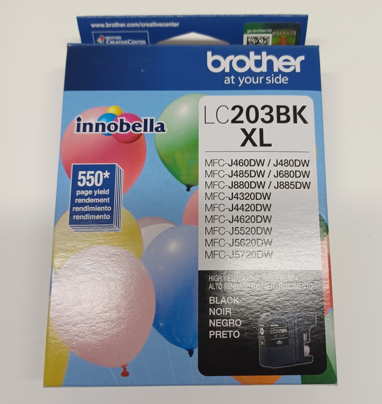 Genuine Brother LC203BK Black High Yield Ink Cartridge Exp 2027-06
