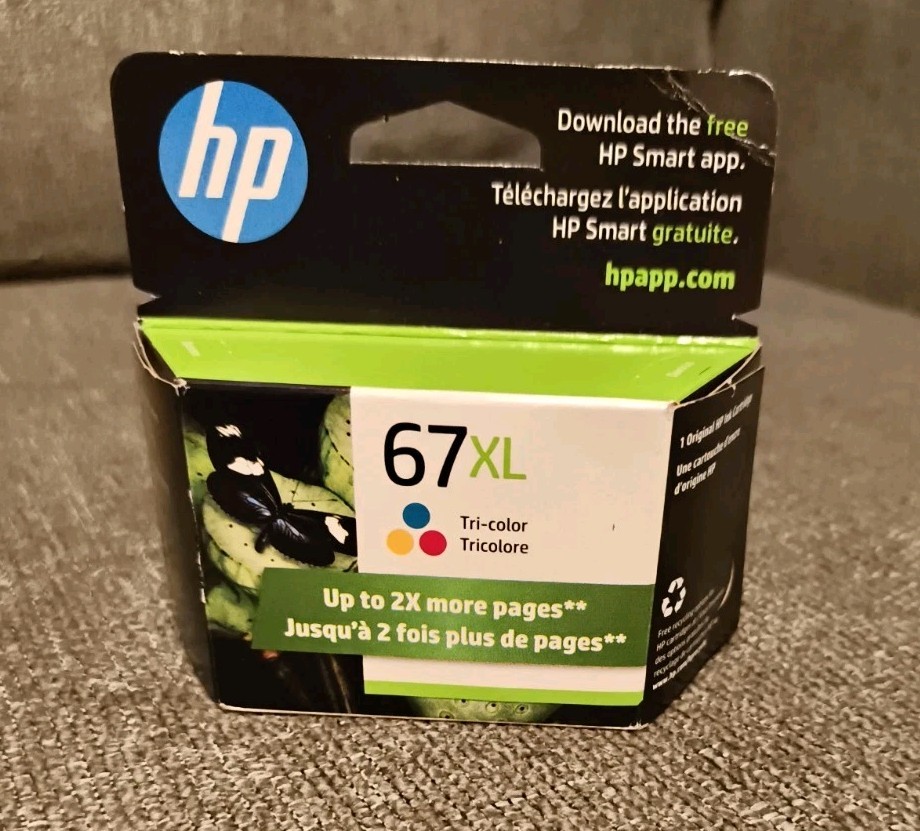 NEW HP 67XL High Yield Tri-color Original Ink Cartridge, Expires APRIL 2027