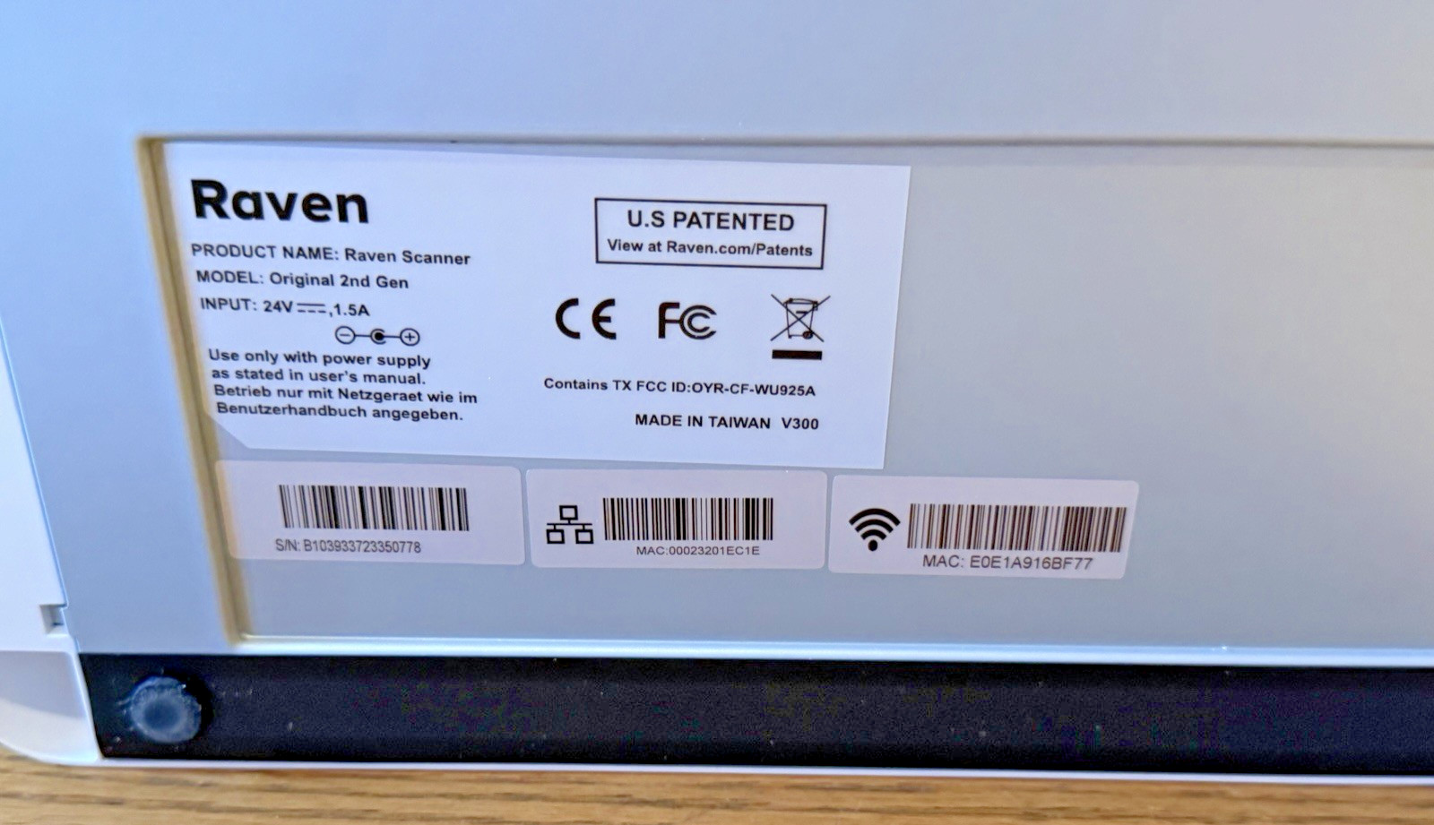 Raven Scanner Original 2nd Gen Duplex Document Scanner 8″ Touchscreen WITH BOX