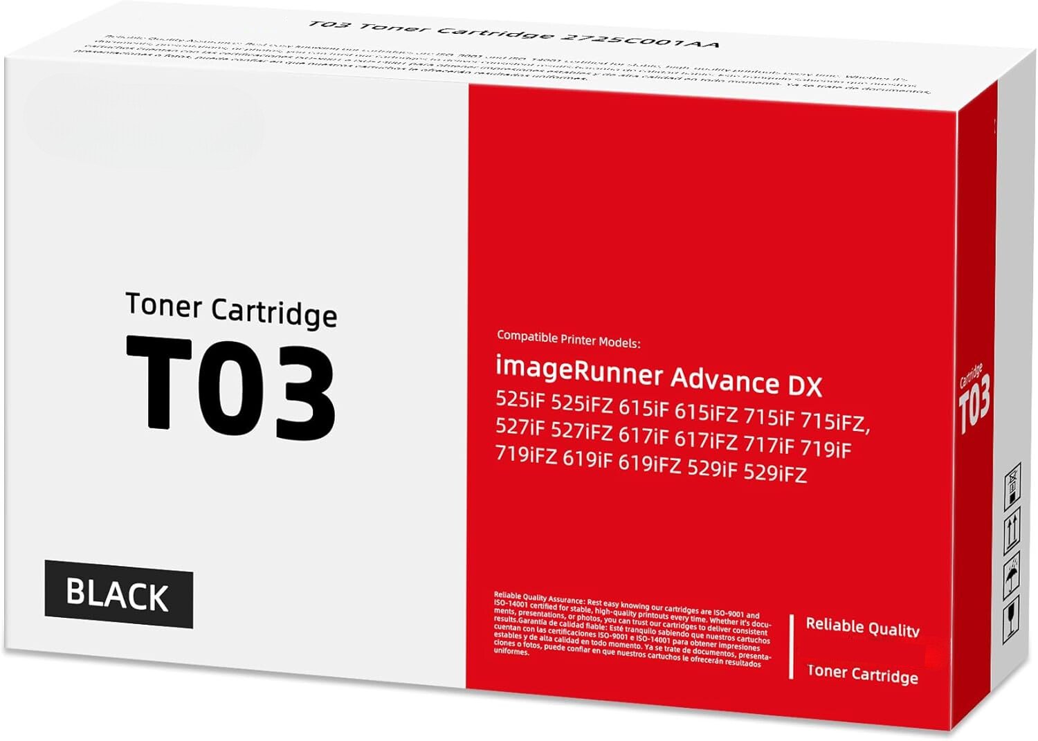 T03 Compatible 2725C001AA Toner Cartridge for Canon ImageRunner Advance DX 527iF