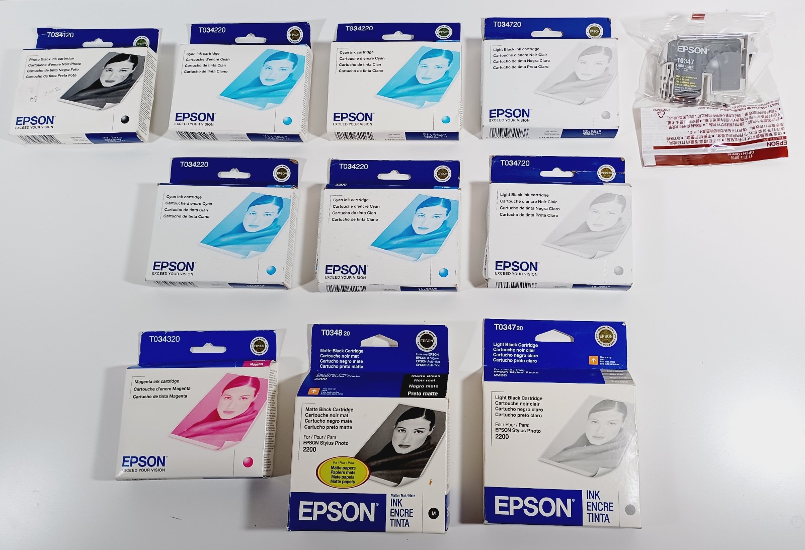 Epson Stylus Photo 2200 Ink Cartridge Lot Genuine OEM – NOS UNOPENED EXPIRED