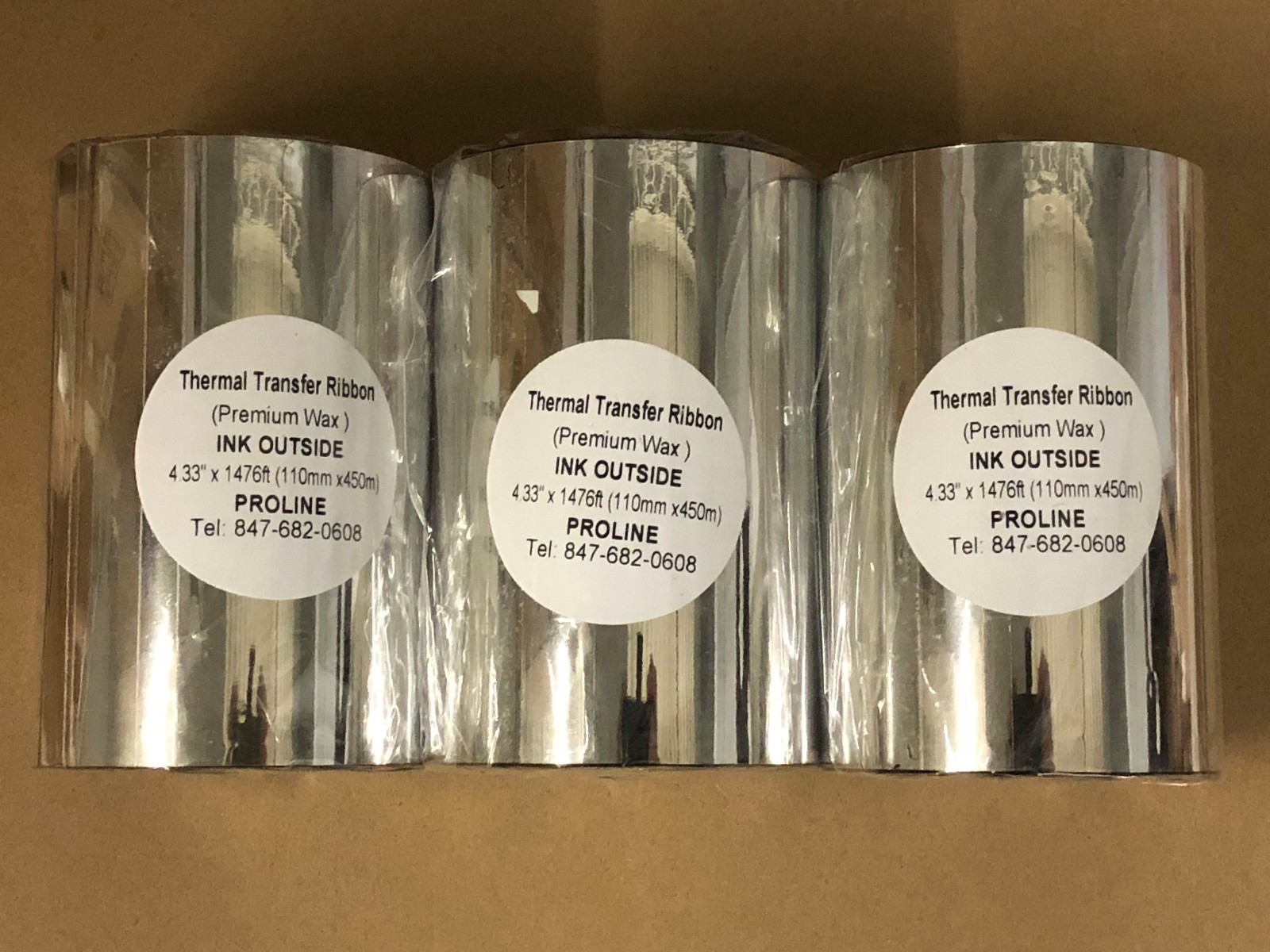 1 Roll Thermal Transfer Ribbons 4.33″ x 1476′ for Zebra Datamax Sato TT Printers