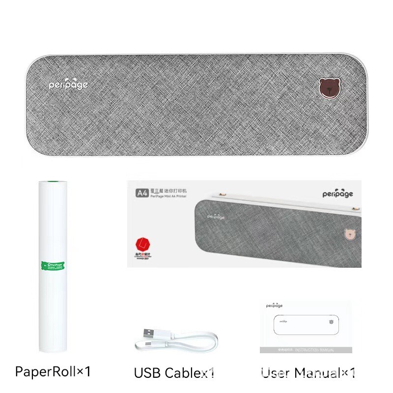 Peripage Printer Bluetooth Portable Wireless A4 Paper Document Thermal Print USB