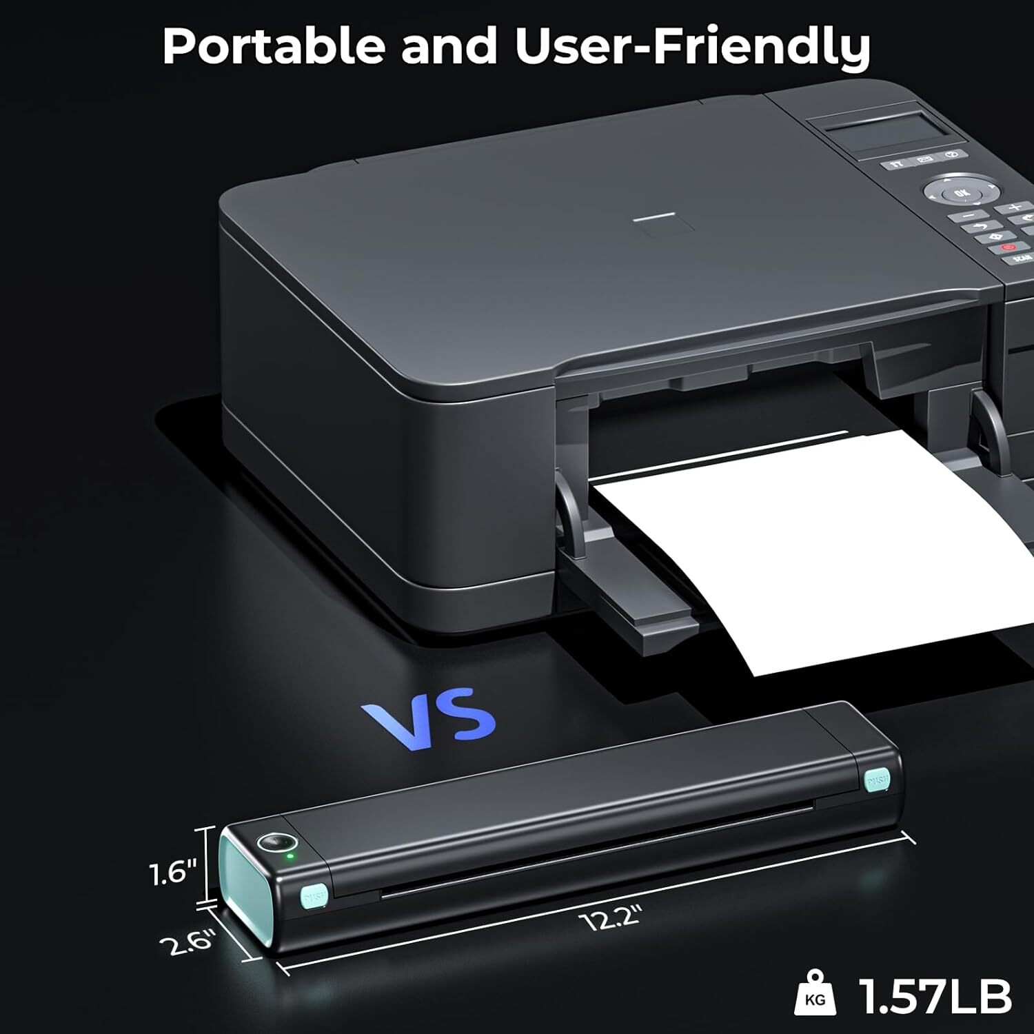 Phomemo M08F Wireless Bluetooth Printers Thermal A4 Printers with Carry Case lot