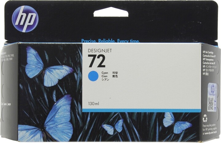 HP #72 Cyan Ink Cartridge C9371A 130ml GENUINE