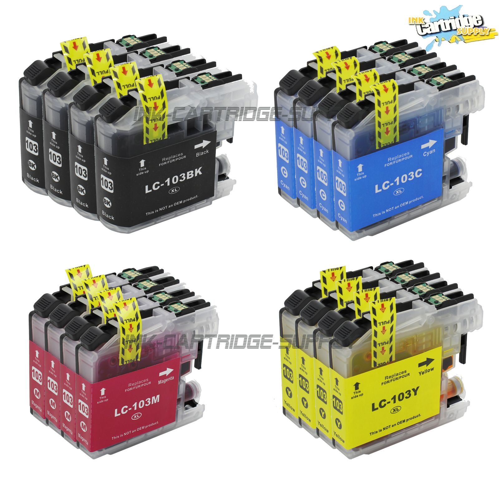 16PK LC103XL lc103xl ink for Brother MFCJ245 J285DW J450DW J470DW J475DW