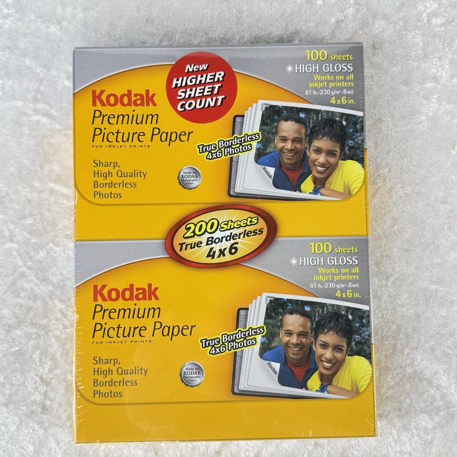 Kodak Premium High Gloss Picture Paper – 200 Sheets, 4″ X 6″ – New, Sealed