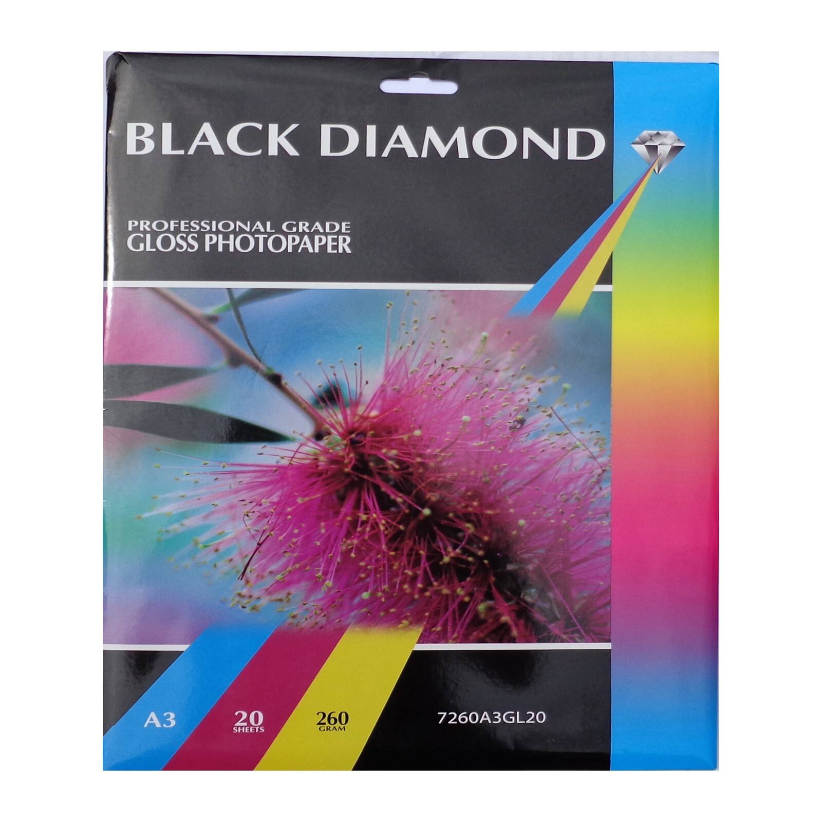 20 Sheets Black Diamond A3 260gsm Gloss Photo Paper