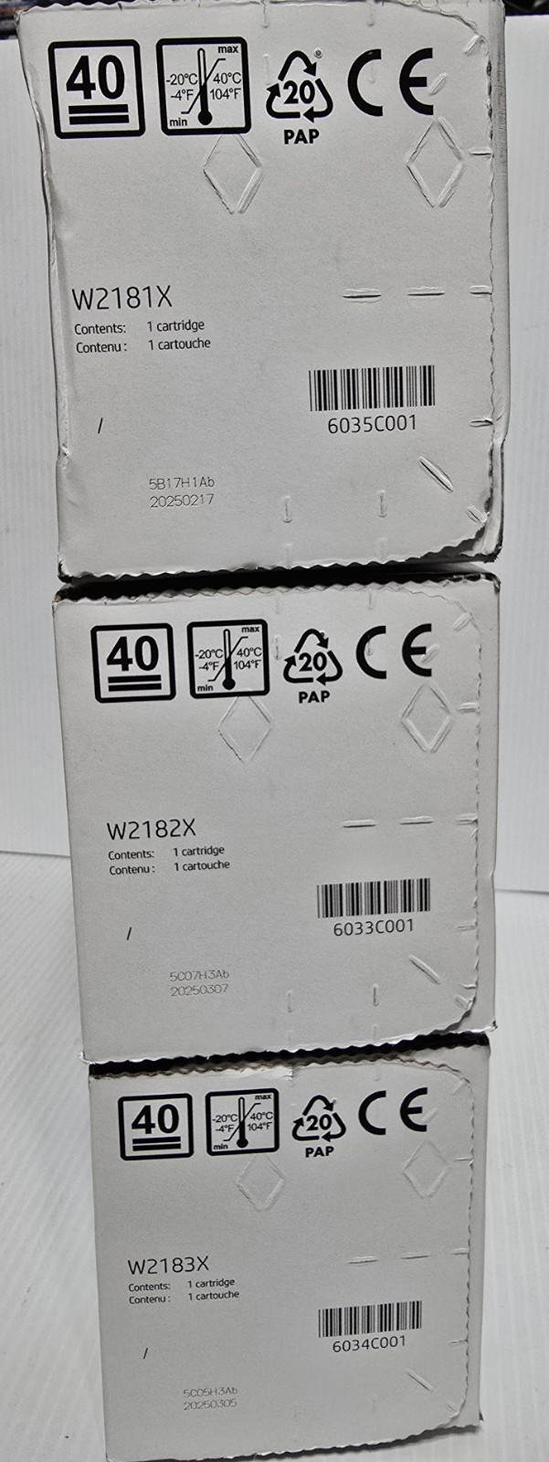 HP 218X Cyan / Magenta / Yellow High Yield Toner Cartridge – Sealed NEW