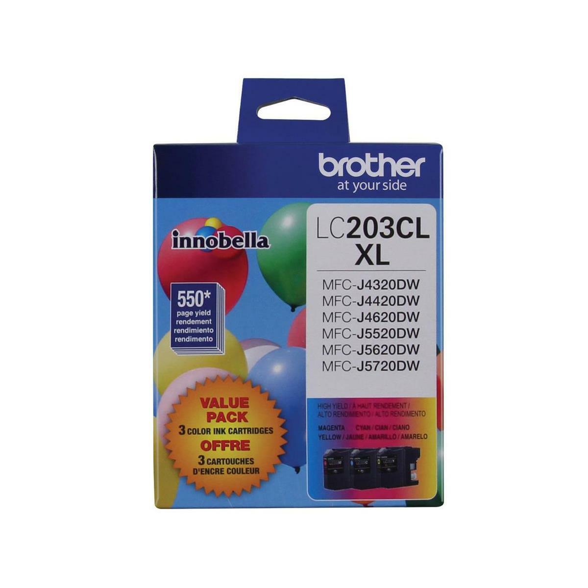 Brother LC2033PKS Innobella High Yield XL Series 3-Color Ink Cartridge Set