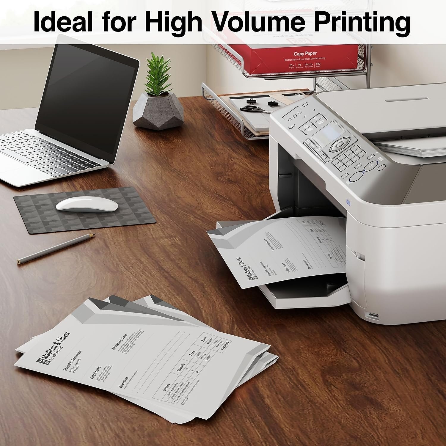 10 Reams of 8.5 x 11 Inch 20 lb Printer Paper 92 Bright White for Home Office