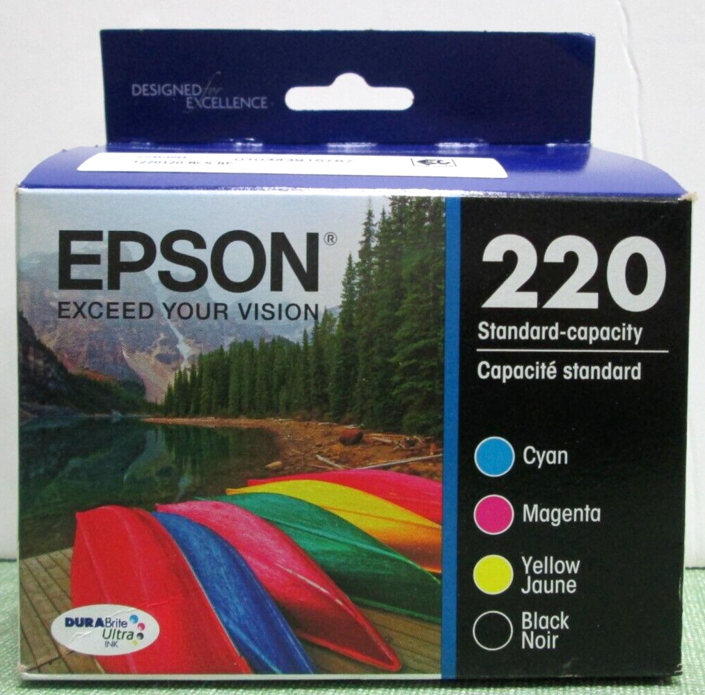 Genuine Epson 220 ink Cartridge Combo-for Espon XP-424 420 320 Printer-4PK
