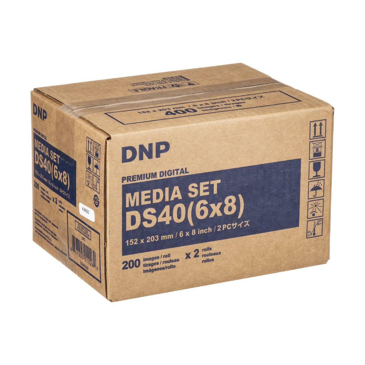 DNP DS40 6×8″ Dyesub Printer Paper, 400 Glossy Prints #DS406X8Z
