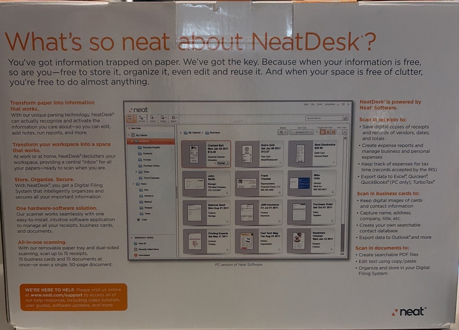 Neat Desk ND-1000 ADF Duplex Sheetfed Desktop Scanner USB 2.0 AC Adapter – NIB!