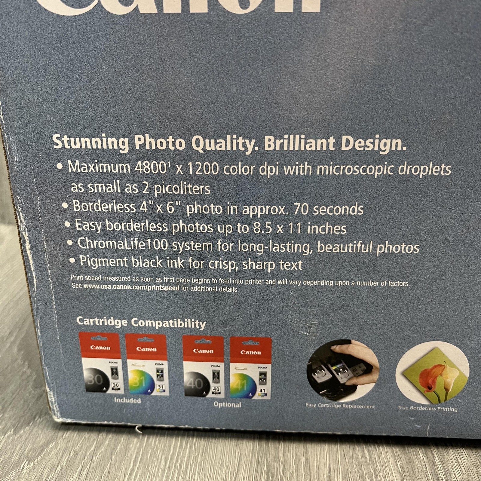 Canon PIXMA iP1800 Photo Printer USB 4800×1200 DPI ChromaLife100 Inkjet Color