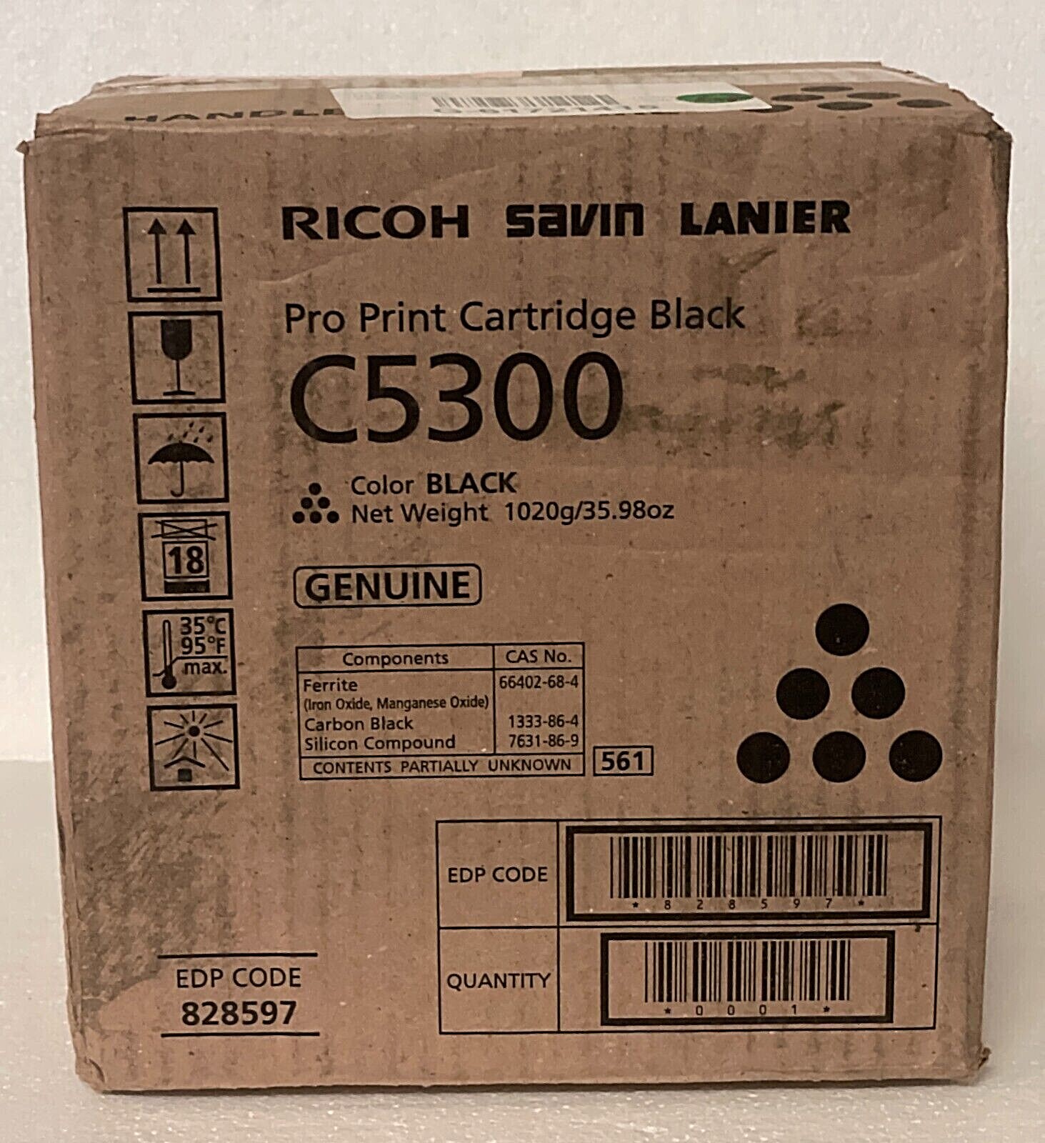 Genuine RICOH SAVIN LANIER C5300 Pro Print Cartridge Black 828597