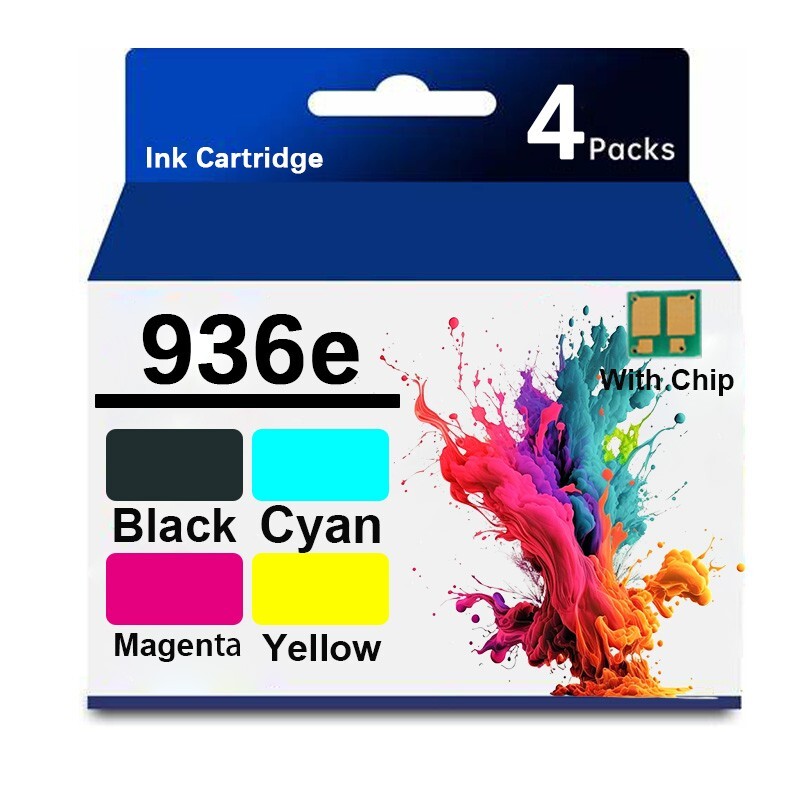 4 Pack 936e 936 936xl 936 XL Toner Cartridge for HP Pro 9110b 9125e 9135e 9128e