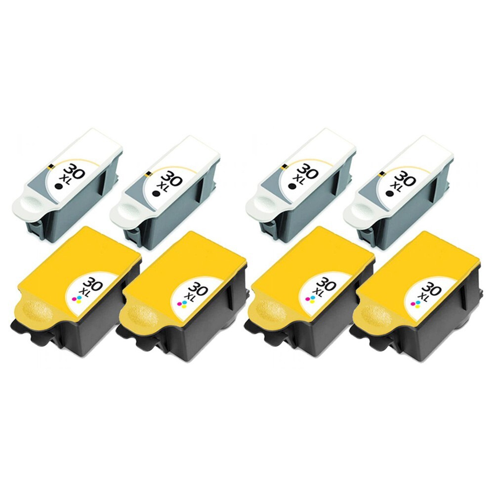 8PK / 4 Set Ink For Kodak 30XL ESP 3.2 C310 C315 Office 2150 2170 Hero 3.1 4.2