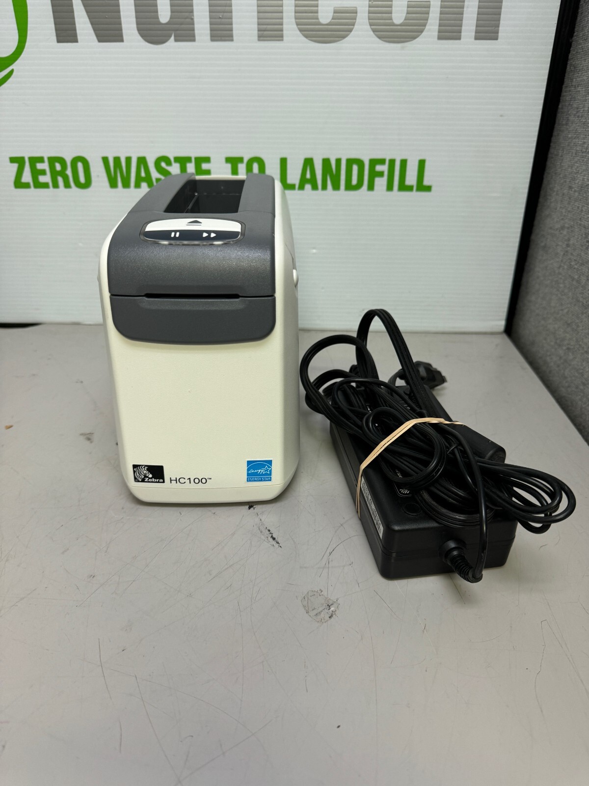 Zebra HC100 Thermal Wristband Barcode Printer + AC ADAPTER