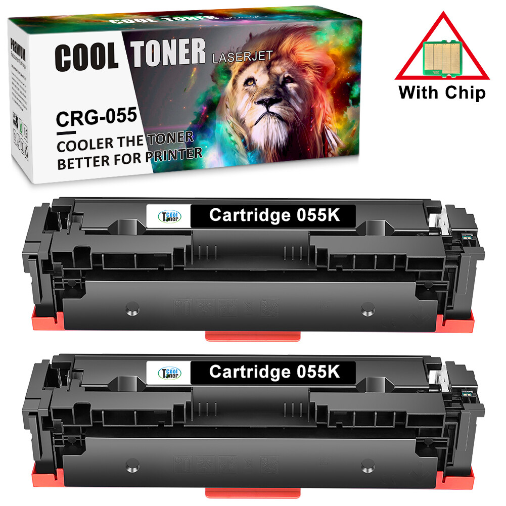 2PK Toner Compatible for Canon 055 W/Chip ImageClass MF741Cdw MF743Cdw MF745Cdw