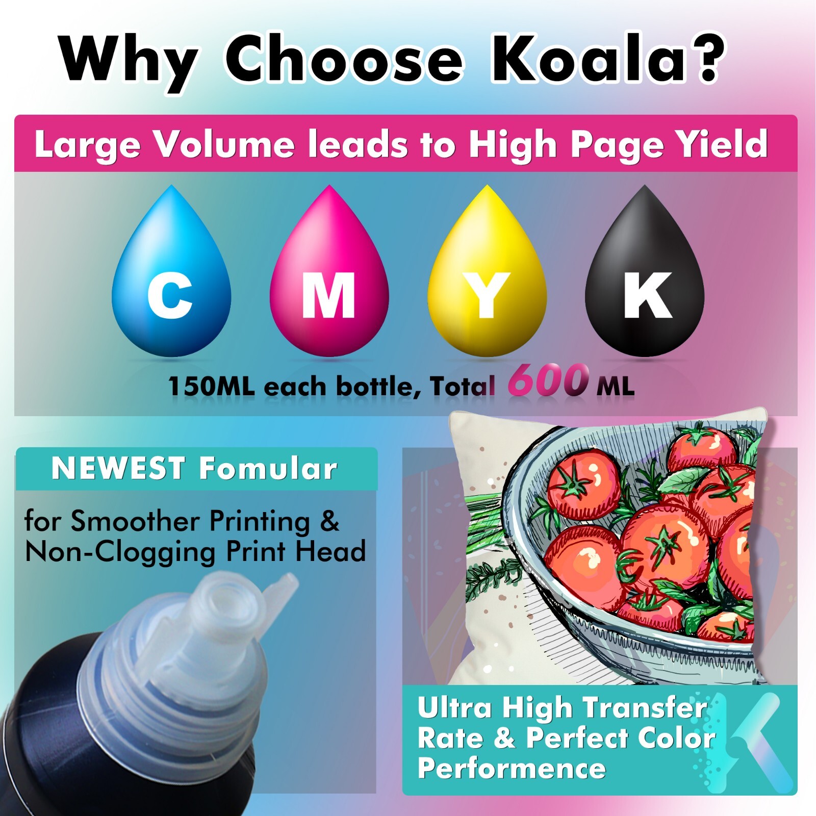 Bundle A-SUB Sublimation Paper 125g + Koala Sublimation Ink + Sublimation Blanks
