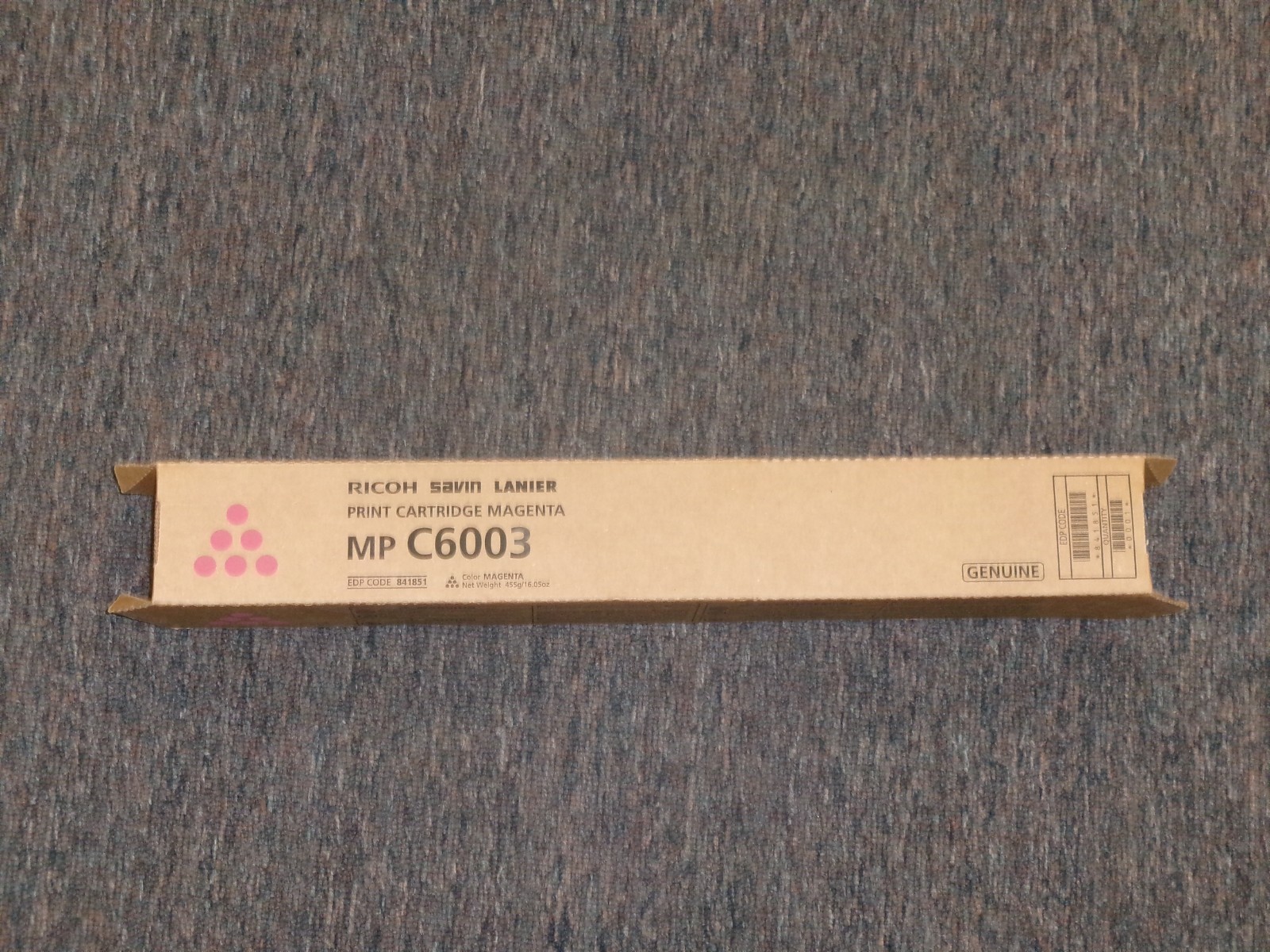 Genuine Ricoh Savin Lanier Print Cartridge Magenta MP C6003 841851