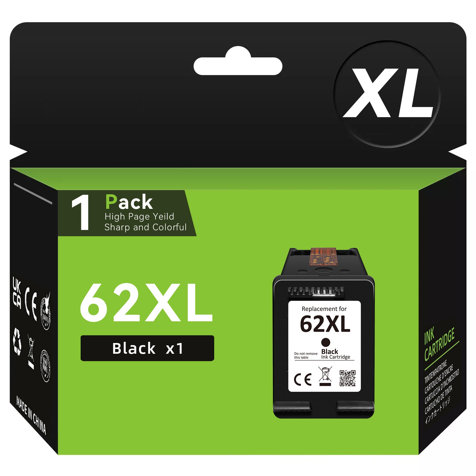 #62XL (C2P05AN) Black #62XL (C2P07AN) Color Ink for HP Envy 7645 7640 5660 5540