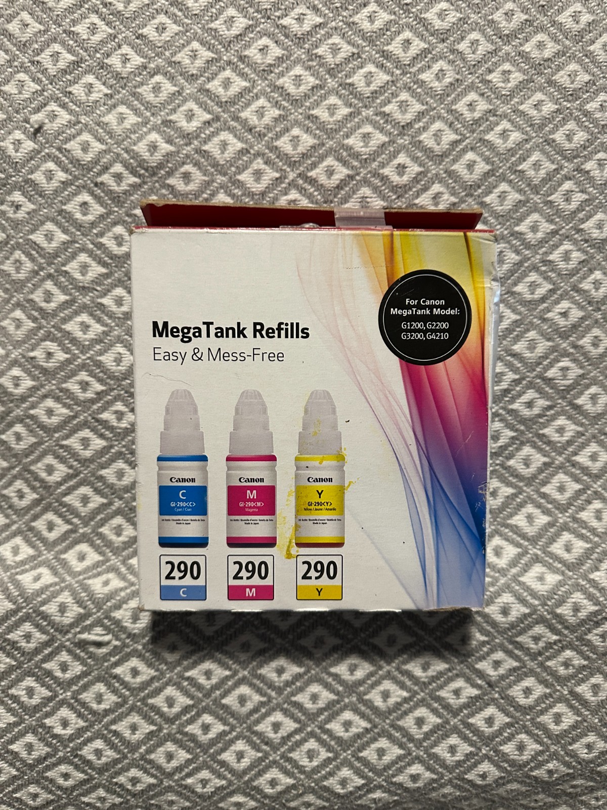 CANON INK 1596C005 GI-290 CMY Mega Tank Refills G1200 G2200 G3200 G4210