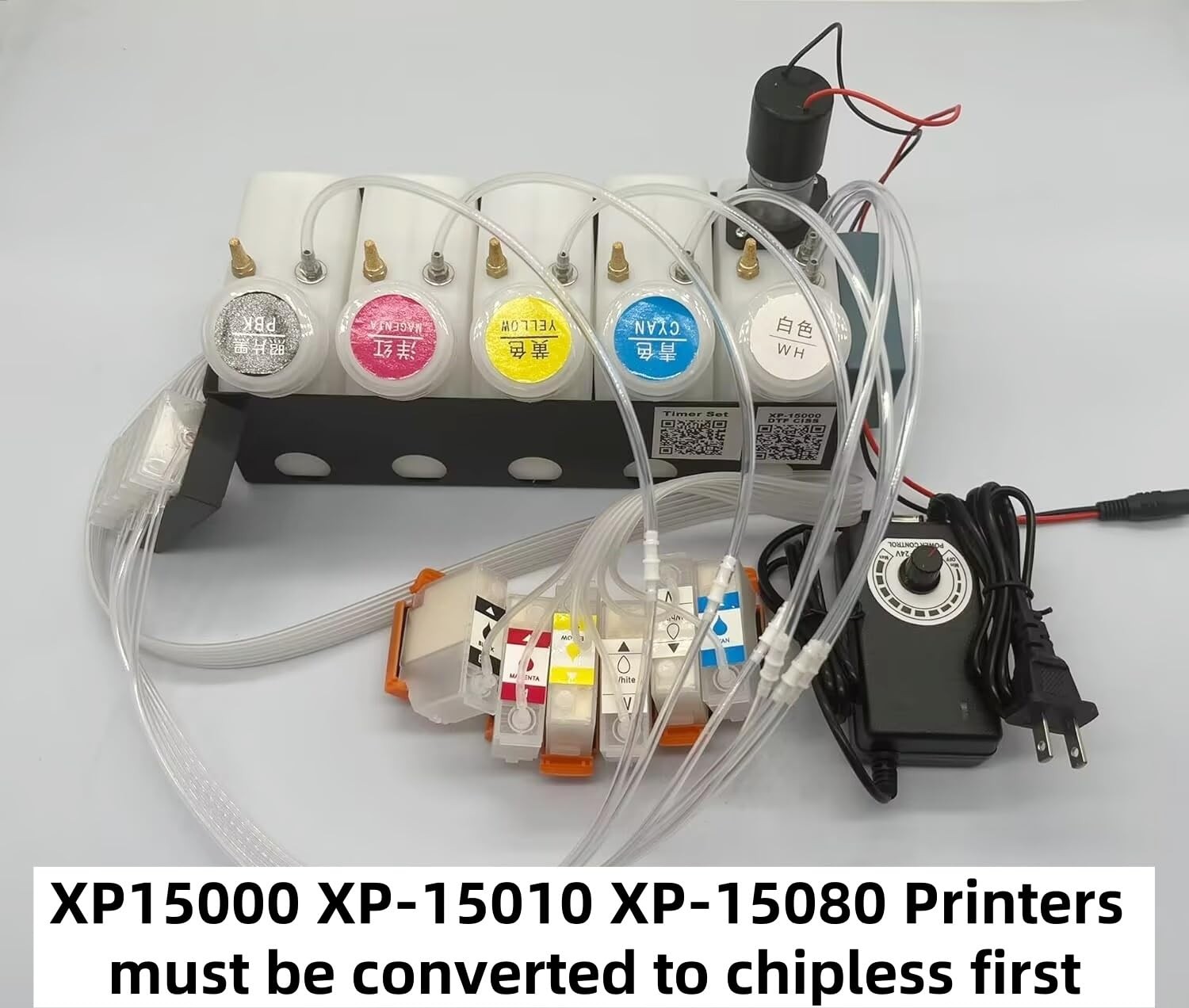 XP-15000 DTF CISS Continuous Ink Supply System with White Ink Stirrer, Damper…