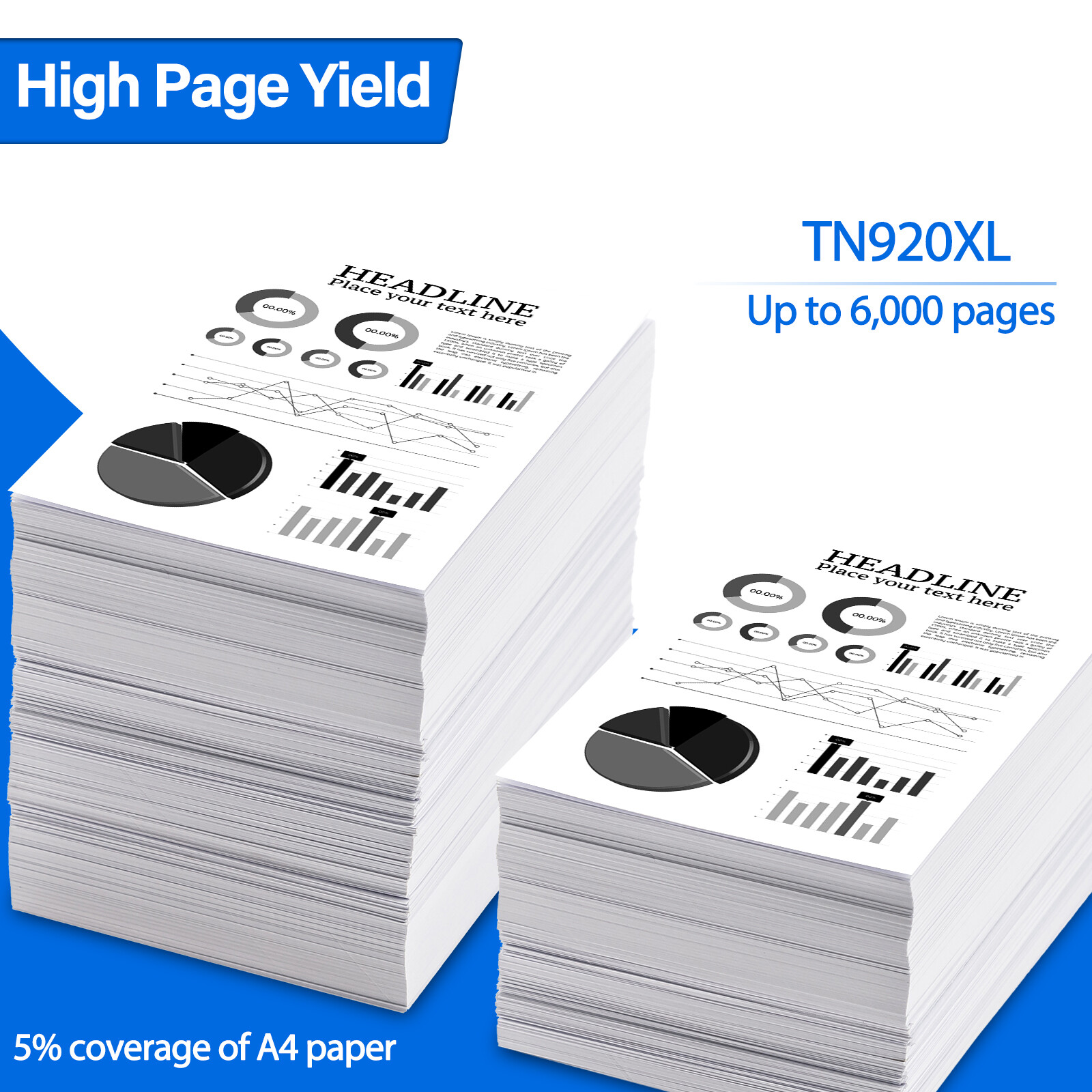 8PK TN920 Toner Cartridge for Brother TN920xl DCP-L5510DN HL-L5215DW HL-L6415DW