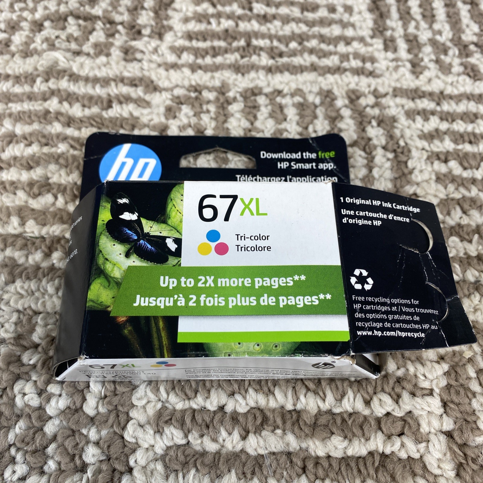 HP 67XL Tri-Color 3YM58AN Original OEM Ink High Yield New Sealed