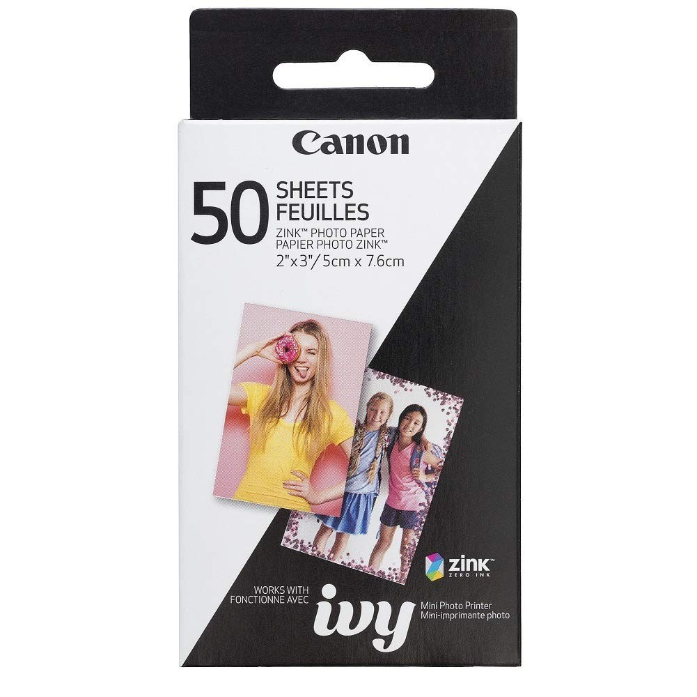 Canon Ivy ZINK 2×3 Photo Sticker Paper 50 Sheet Pack