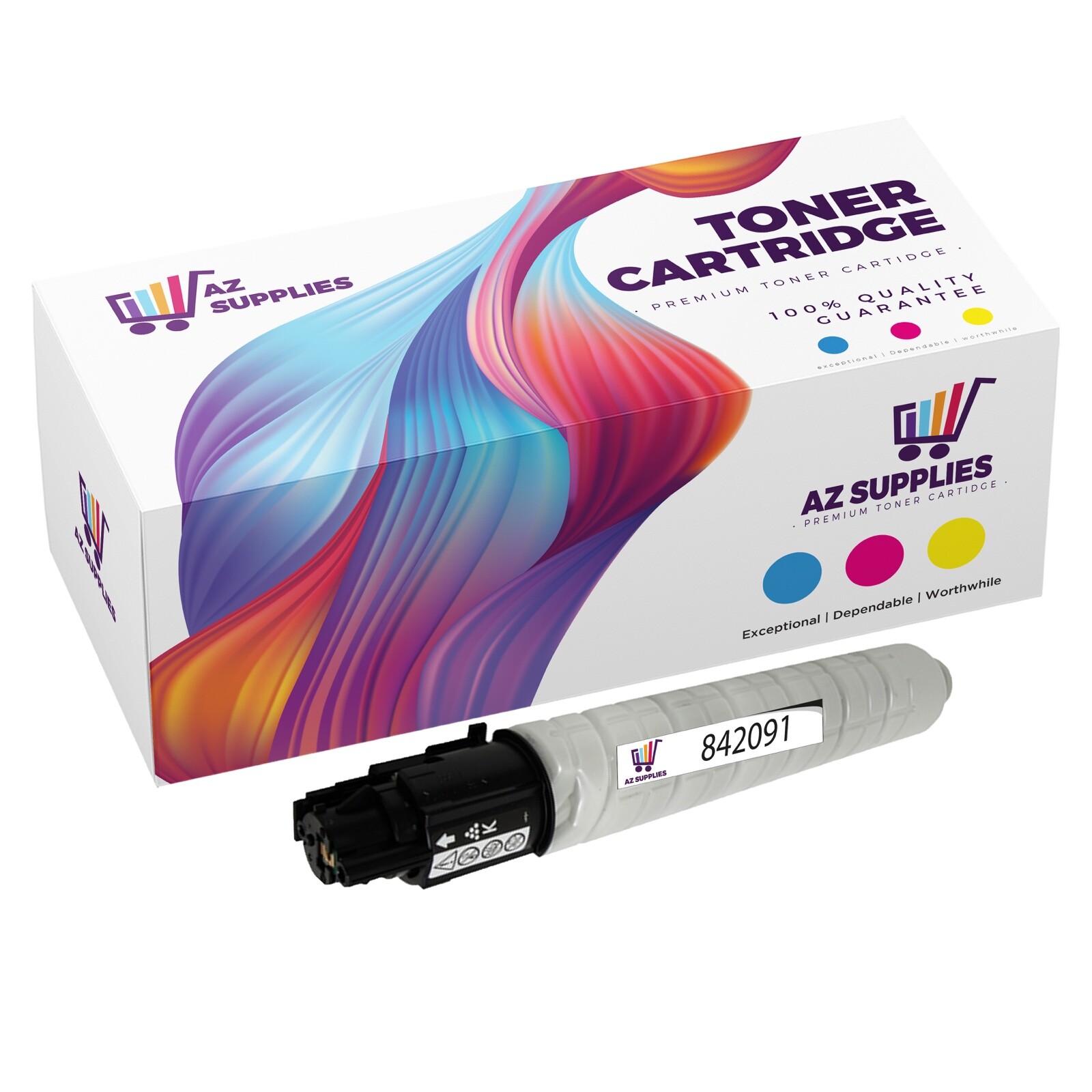 1PK 842091 Black Toner Cartridge Compatible for Ricoh GSA MP C307G C306 C406