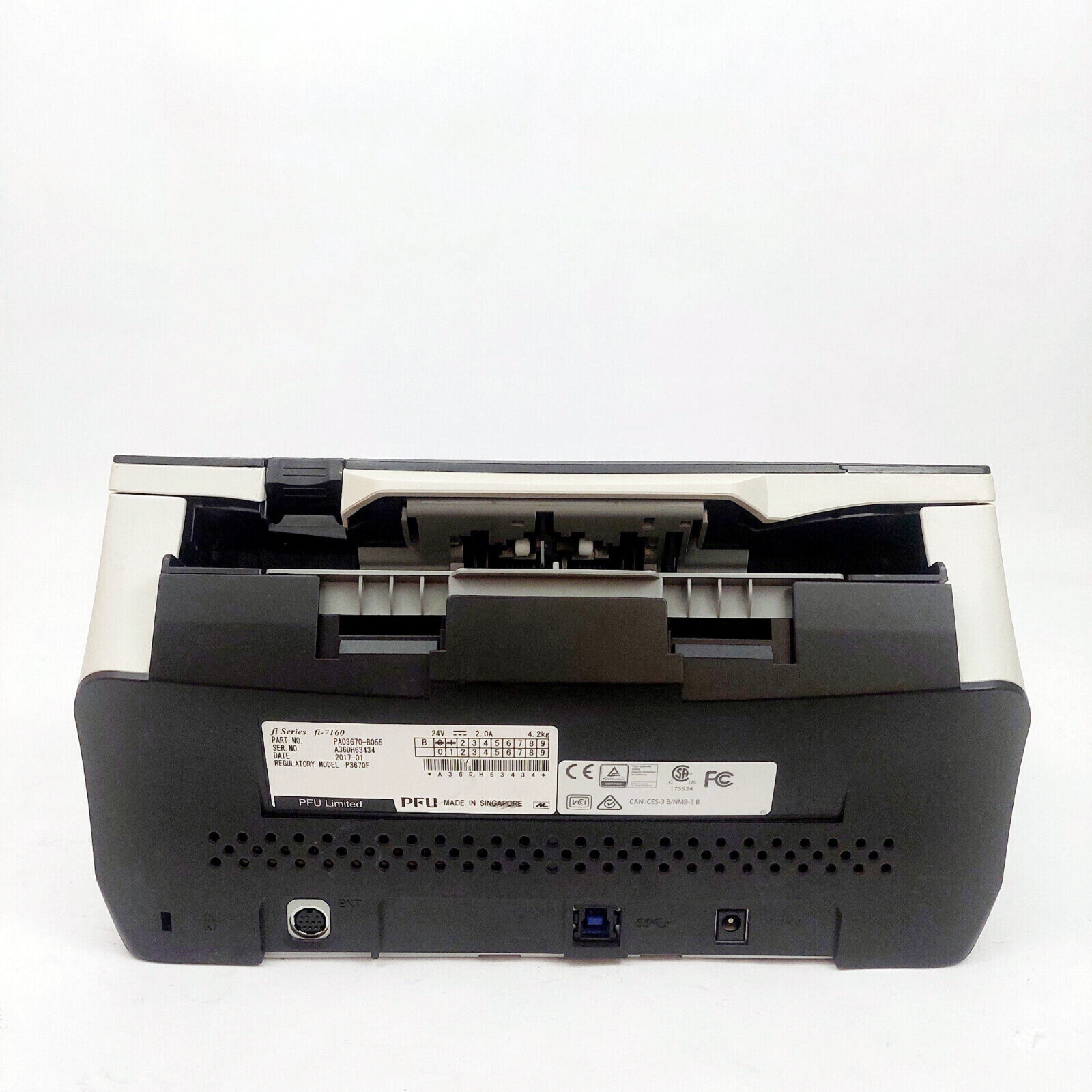 Fujitsu fi-7160 Document & Image Duplex Scanner w/ Power Supply & USB (Grade A)
