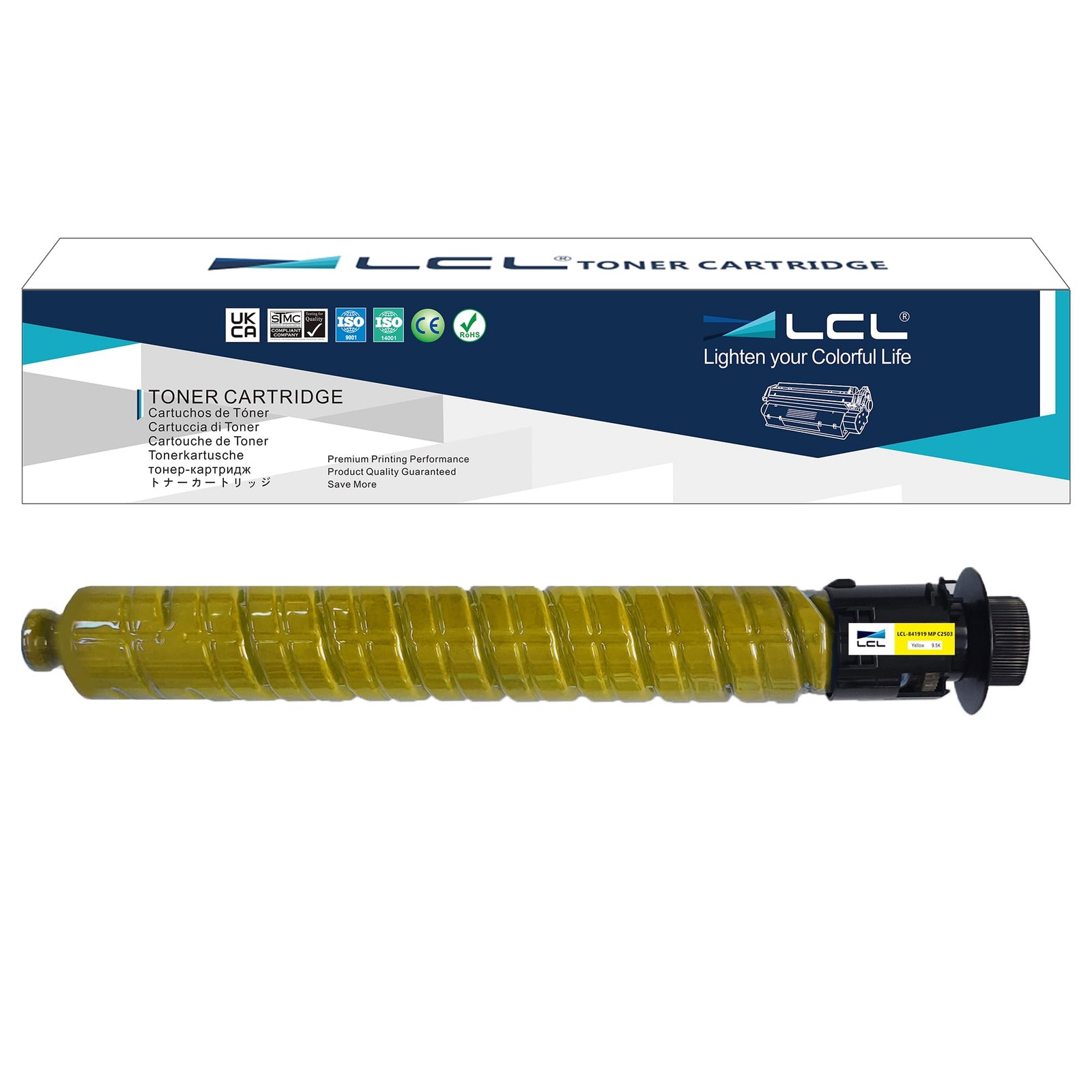 LCL Compatible Toner Cartridge Replacement for Ricoh 841919 (1-Pack Yellow)