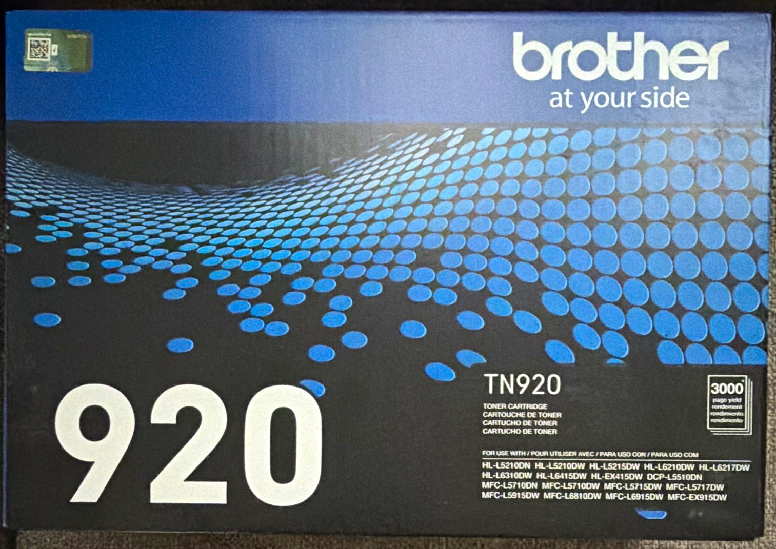 Brother TN920 Genuine/Original Black Laser Toner for HL-L5210DN/L6210DW